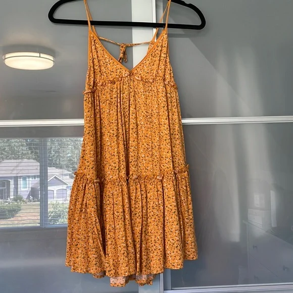 yellow flowy summer dress ROVE Lightweight Cotton Midi Dress main image 1